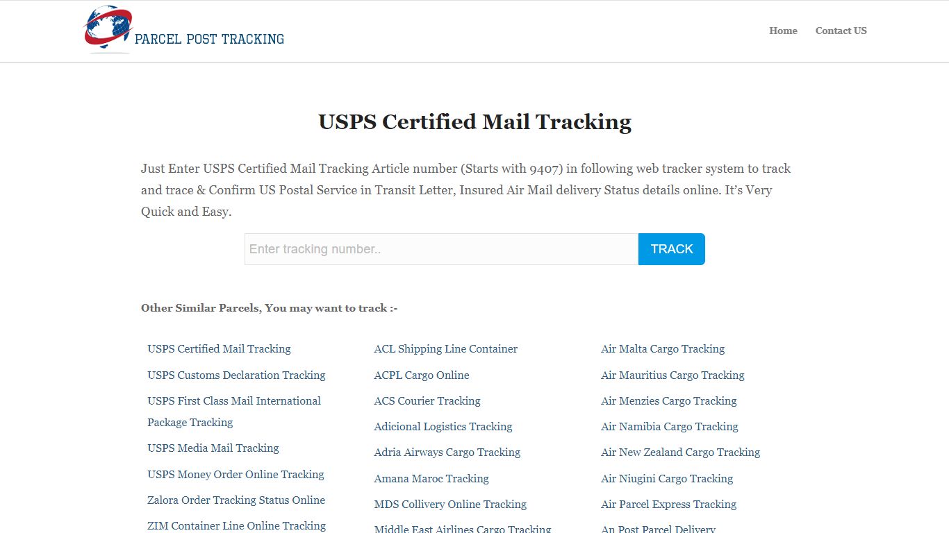 USPS Certified Mail Tracking - ParcelPostTracking.com
